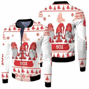 Christmas Gnomes Boston Red Soxugly Sweatshirt Christmas 3D Bomber Jacket Model 1223 Bomber Jacket