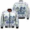 Christmas Gnomes Dodgers Ugly Sweatshirt Christmas 3D Bomber Jacket Model 1266 Bomber Jacket
