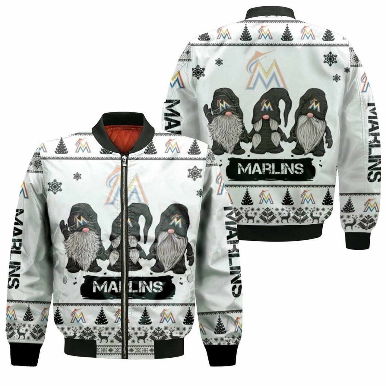 Christmas Gnomes Marlins Ugly Sweatshirt Christmas 3D Bomber Jacket Model 1296 Bomber Jacket Christmas Gnomes Marlins Ugly Sweatshirt Christmas 3D Bomber Jacket Model 1296 Bomber Jacket
