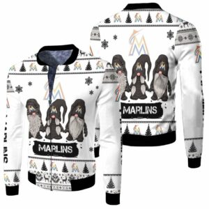 Christmas Gnomes Marlins Ugly Sweatshirt Christmas 3D Bomber Jacket Model 1297