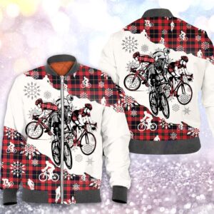 Christmas tartan cycling 3D All Over Printed Shirt
