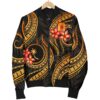 Chuuk Micronesian Men Bomber Jacket - Gold Plumeria - BN11 Bomber Jacket