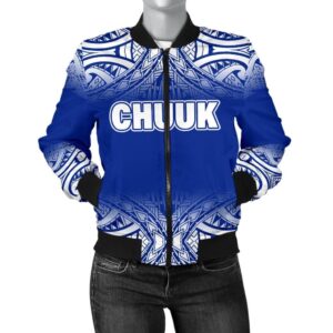 Chuuk Women's Bomber Jacket - Fog Blue Style - BN09 Bomber Jacket