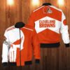Cleveland Browns Punisher Skull Bomber Jacket