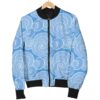 Cloud Pattern Print Women Casual Bomber Jacket