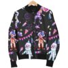 Clown Pattern Print Women Casual Bomber Jacket