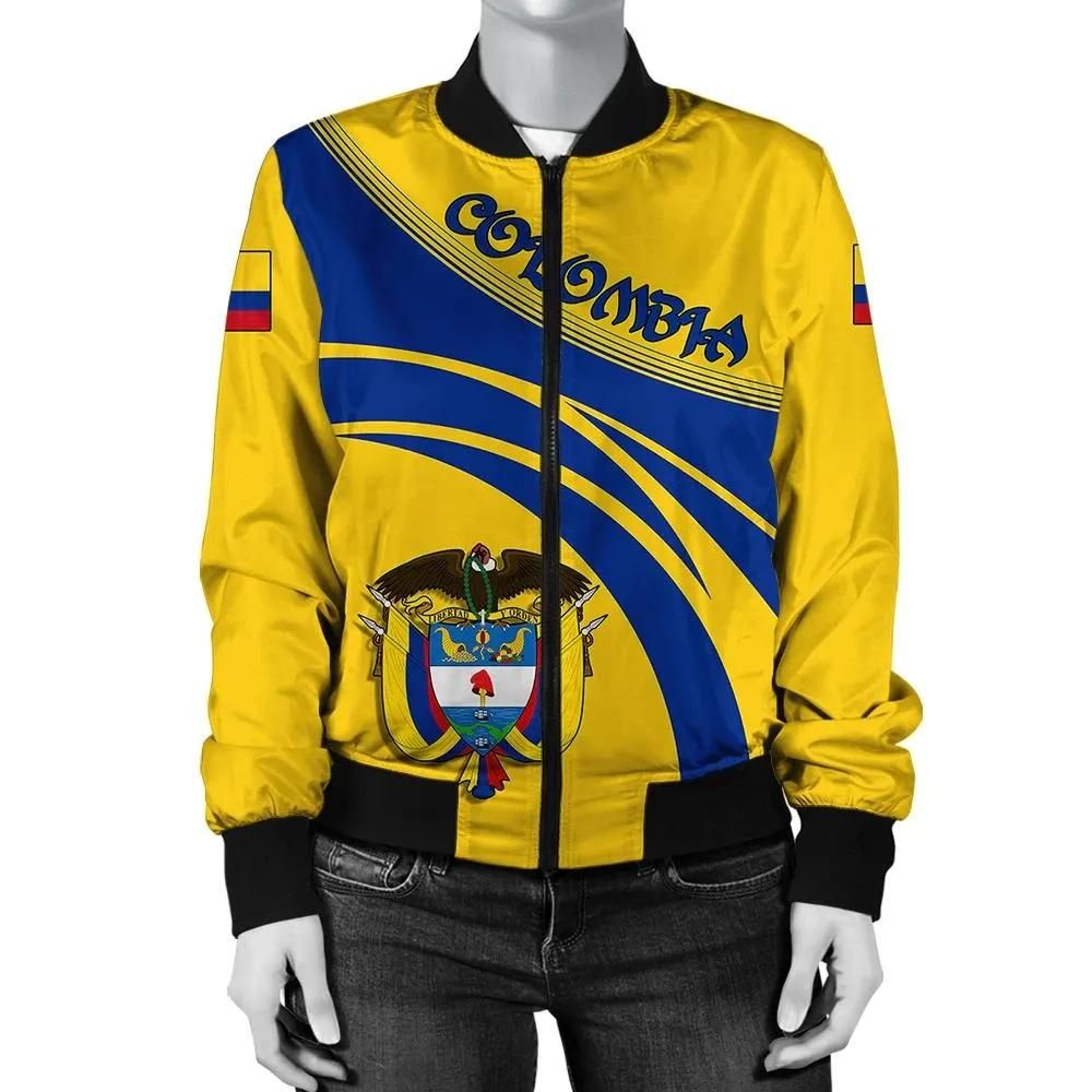 Colombia Coat Of Arms Women Bomber Jacket Cricket Bomber Jacket Colombia Coat Of Arms Women Bomber Jacket Cricket Bomber Jacket