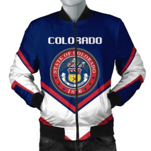 Colorado Coat Of Arms Men Bomber Jacket Lucian Style J5W Bomber Jacket