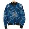 Compass Print Pattern Women Casual Bomber Jacket