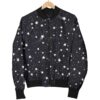 Constellation Star Print Pattern Women Casual Bomber Jacket