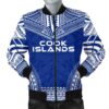 Cook Islands Flag Polynesian Chief Men's Bomber Jacket - Bn10 Bomber Jacket