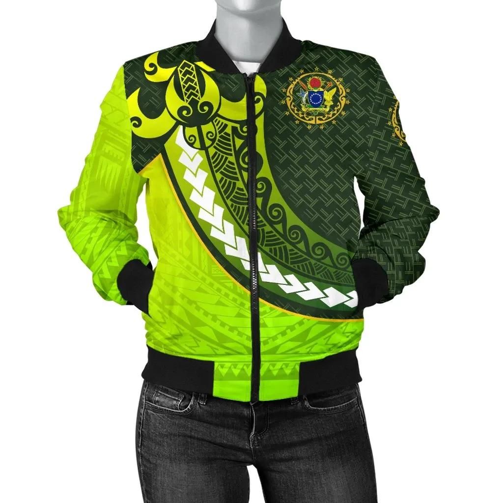 Cook Islands (Kuki Airani) Women's Bomber Jacket - Newest Style A7 Bomber Jacket Cook Islands (Kuki Airani) Women's Bomber Jacket - Newest Style A7 Bomber Jacket