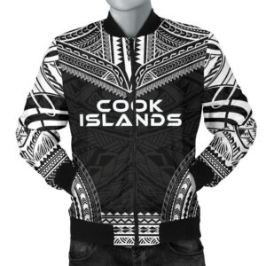 Cook Islands Polynesian Chief Men's Bomber Jacket - Black Version - Bn10 Bomber Jacket