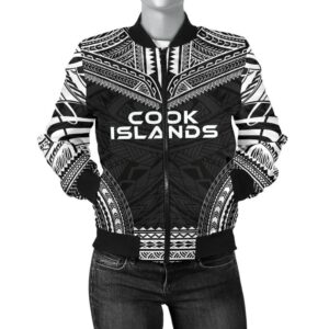 Cook Islands Polynesian Chief Women'S Bomber Jacket - Black Version - Bn10 Bomber Jacket