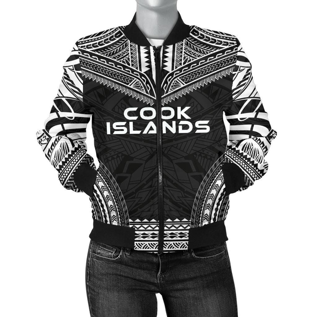 Cook Islands Polynesian Chief Women'S Bomber Jacket - Black Version - Bn10 Bomber Jacket Cook Islands Polynesian Chief Women'S Bomber Jacket - Black Version - Bn10 Bomber Jacket