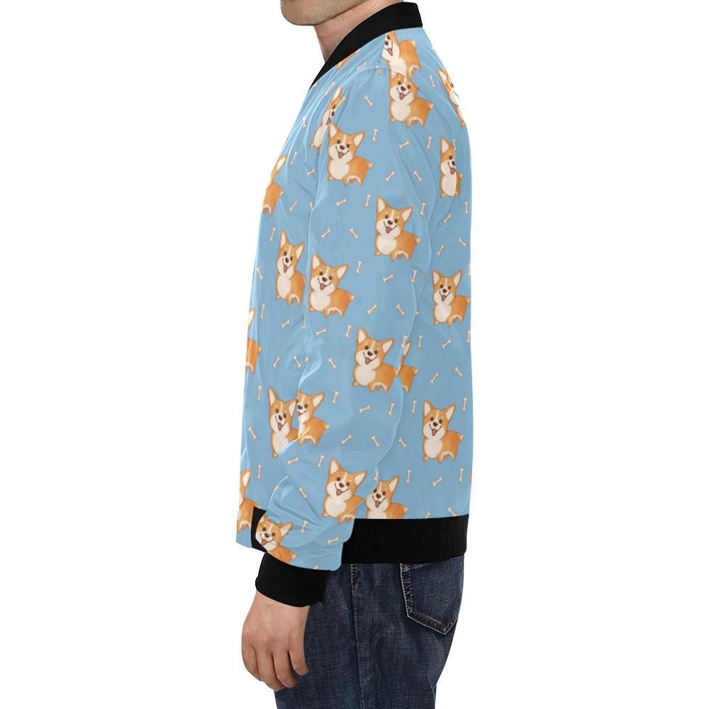Corgi-Pattern-Print-Mens-Bomber-Jacket-1