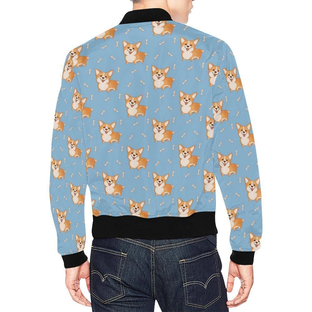 Corgi-Pattern-Print-Mens-Bomber-Jacket-2