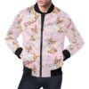 Corgi Pink Pastel Pattern Print Mens Bomber Jacket