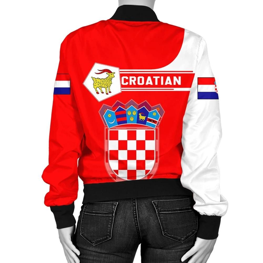 Croatia-Coat-Of-Arms-Women-Bomber-Jacketimple-Style-J78-Bomber-Jacket-1