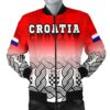 Croatia Men's Bomber Jacket - Croatian Wattle Coat Of Arms - BN18 Bomber Jacket
