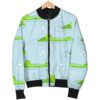 Crocodile Cartoon Print Pattern Women Casual Bomber Jacket