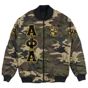 (Custom) Africa Zone Jacket - Alpha Phi Alpha Camouflage Bomber Jackets A31 Bomber Jacket