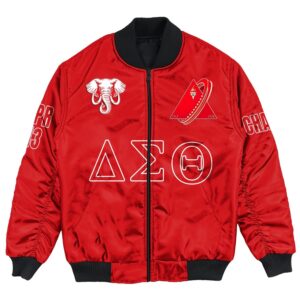 (Custom) Africa Zone Jacket - Chesapeake Virginia Beach Alumnae Chapter Bomber Jackets A31 Bomber Jacket