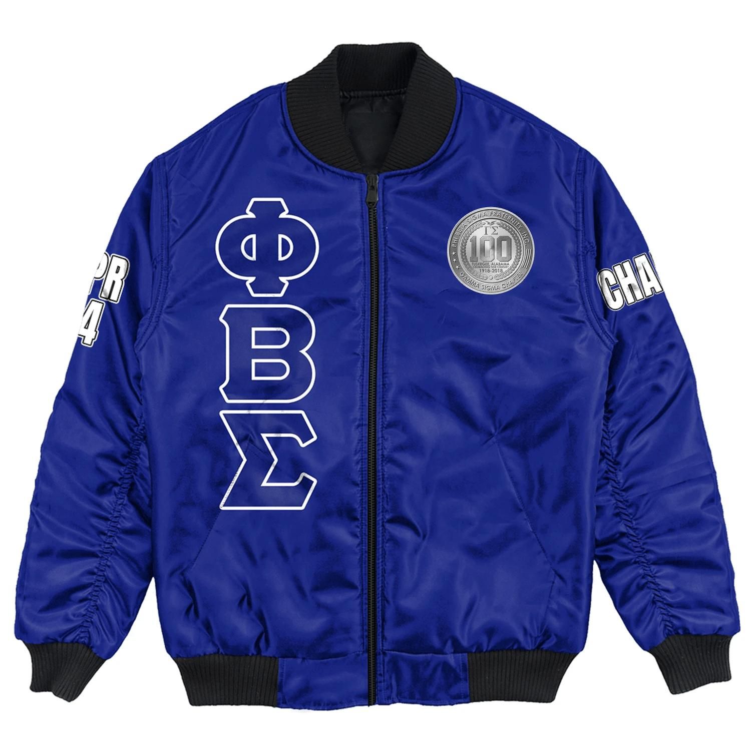 (Custom) Africa Zone Jacket - Gamma Sigma Chapter Bomber Jackets A31 Bomber Jacket (Custom) Africa Zone Jacket - Gamma Sigma Chapter Bomber Jackets A31 Bomber Jacket