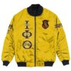 (Custom) Africa Zone Jacket - Iota Phi Theta (Gold) Bomber Jackets A31 Bomber Jacket