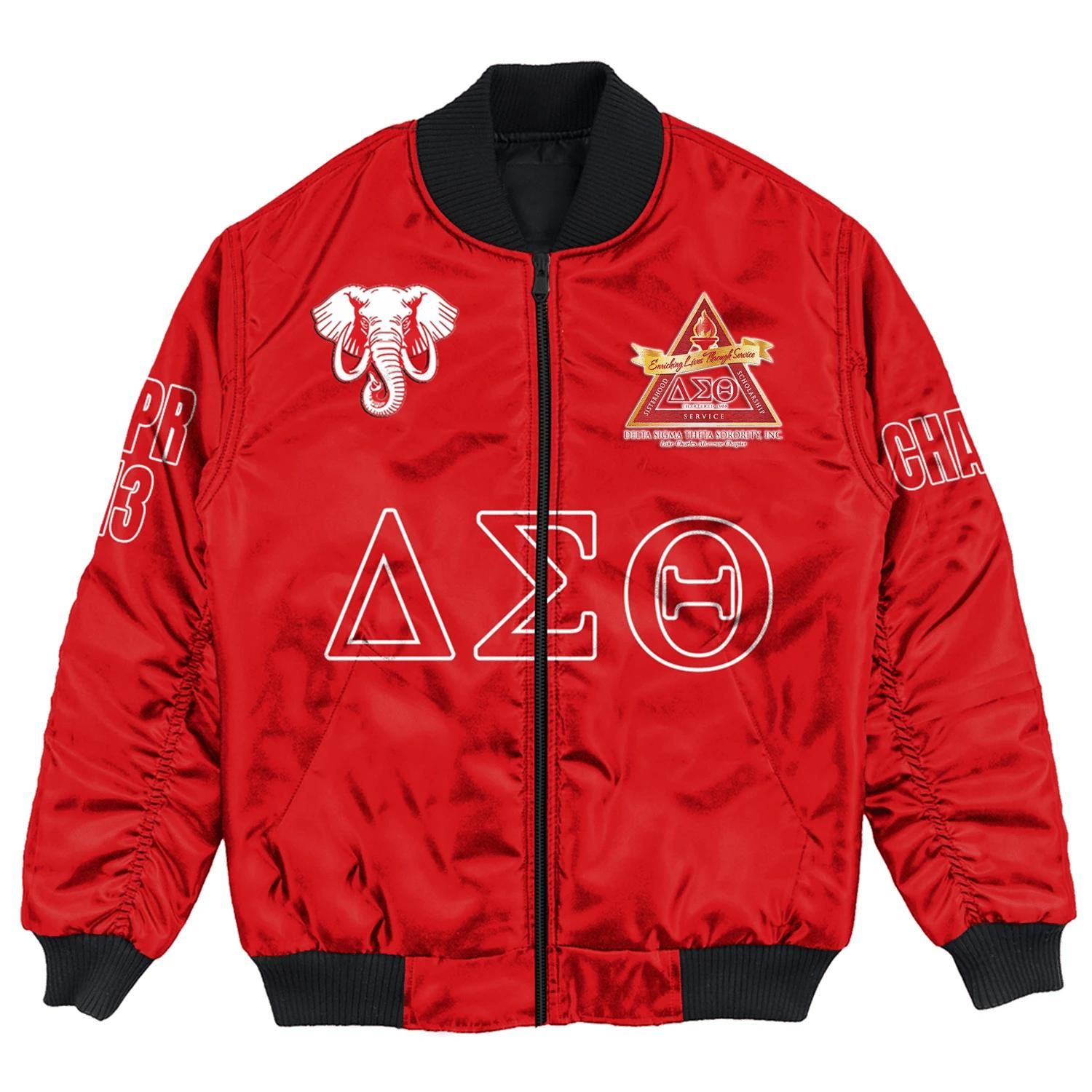 (Custom) Africa Zone Jacket - Lake Charles Alumnae Chapter Bomber Jackets A31 Bomber Jacket (Custom) Africa Zone Jacket - Lake Charles Alumnae Chapter Bomber Jackets A31 Bomber Jacket
