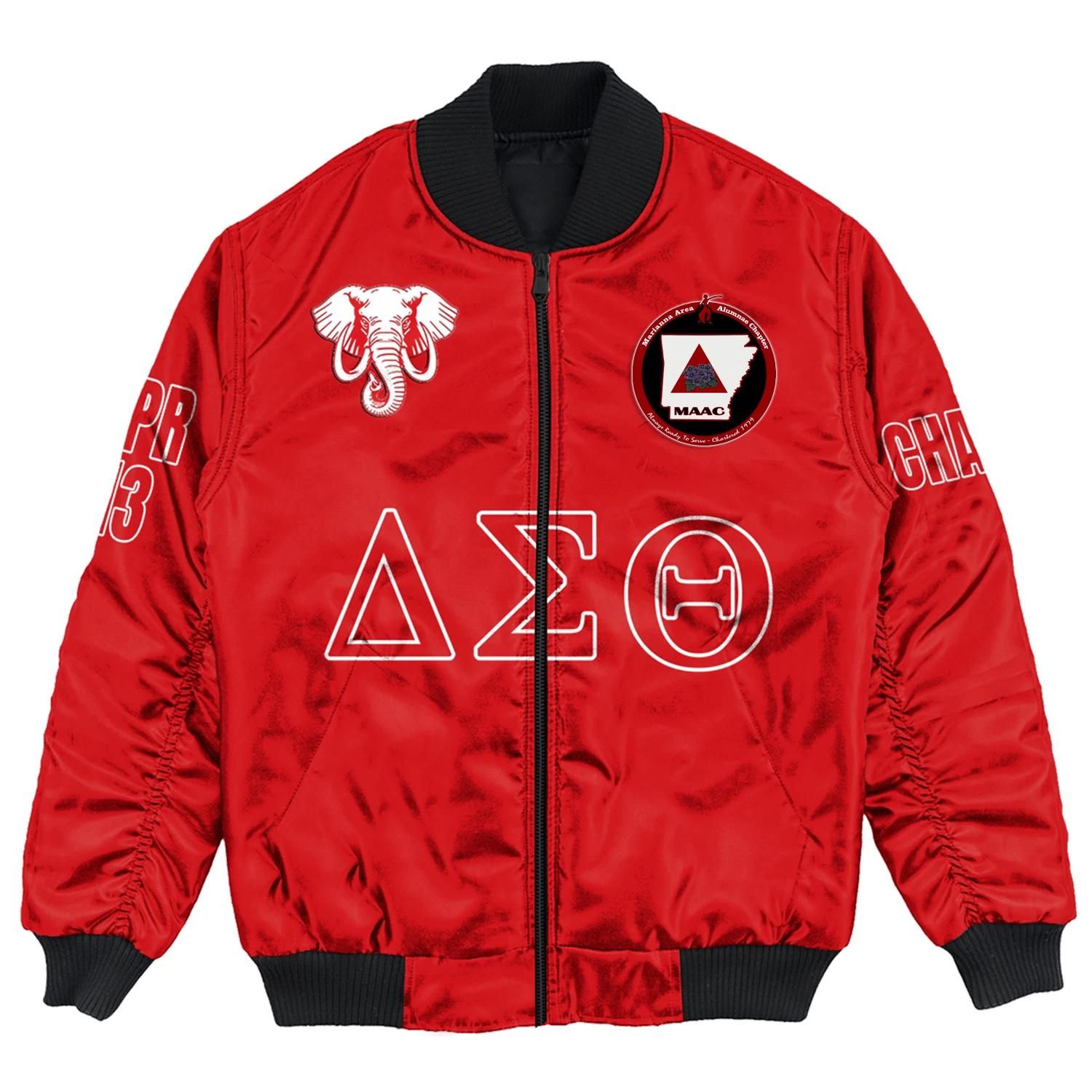 (Custom) Africa Zone Jacket - Marianna Area Alumnae Chapter Bomber Jackets A31 Bomber Jacket (Custom) Africa Zone Jacket - Marianna Area Alumnae Chapter Bomber Jackets A31 Bomber Jacket