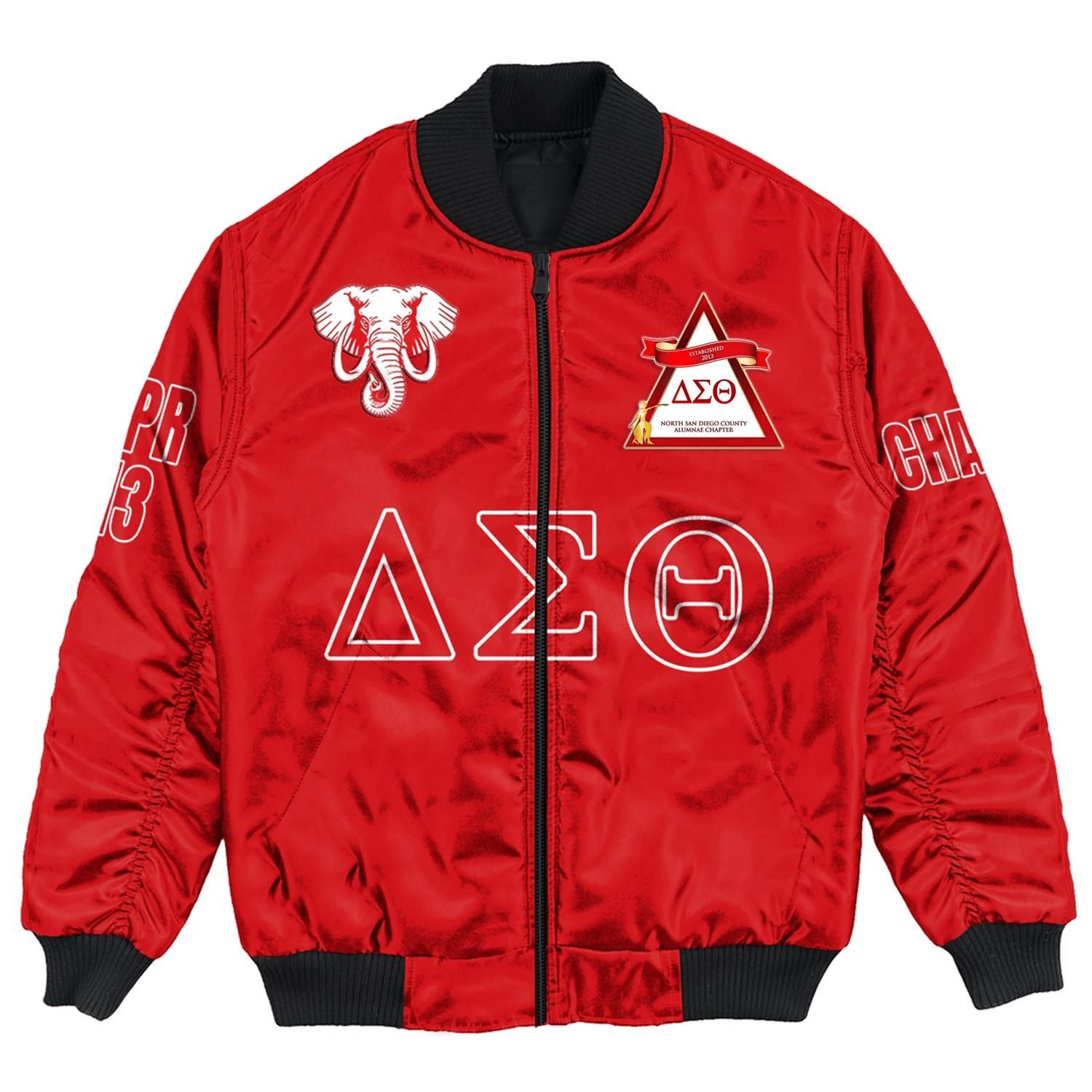 (Custom) Africa Zone Jacket - North Tangipahoa Area Alumnae Chapter Bomber Jackets A31 Bomber Jacket (Custom) Africa Zone Jacket - North Tangipahoa Area Alumnae Chapter Bomber Jackets A31 Bomber Jacket