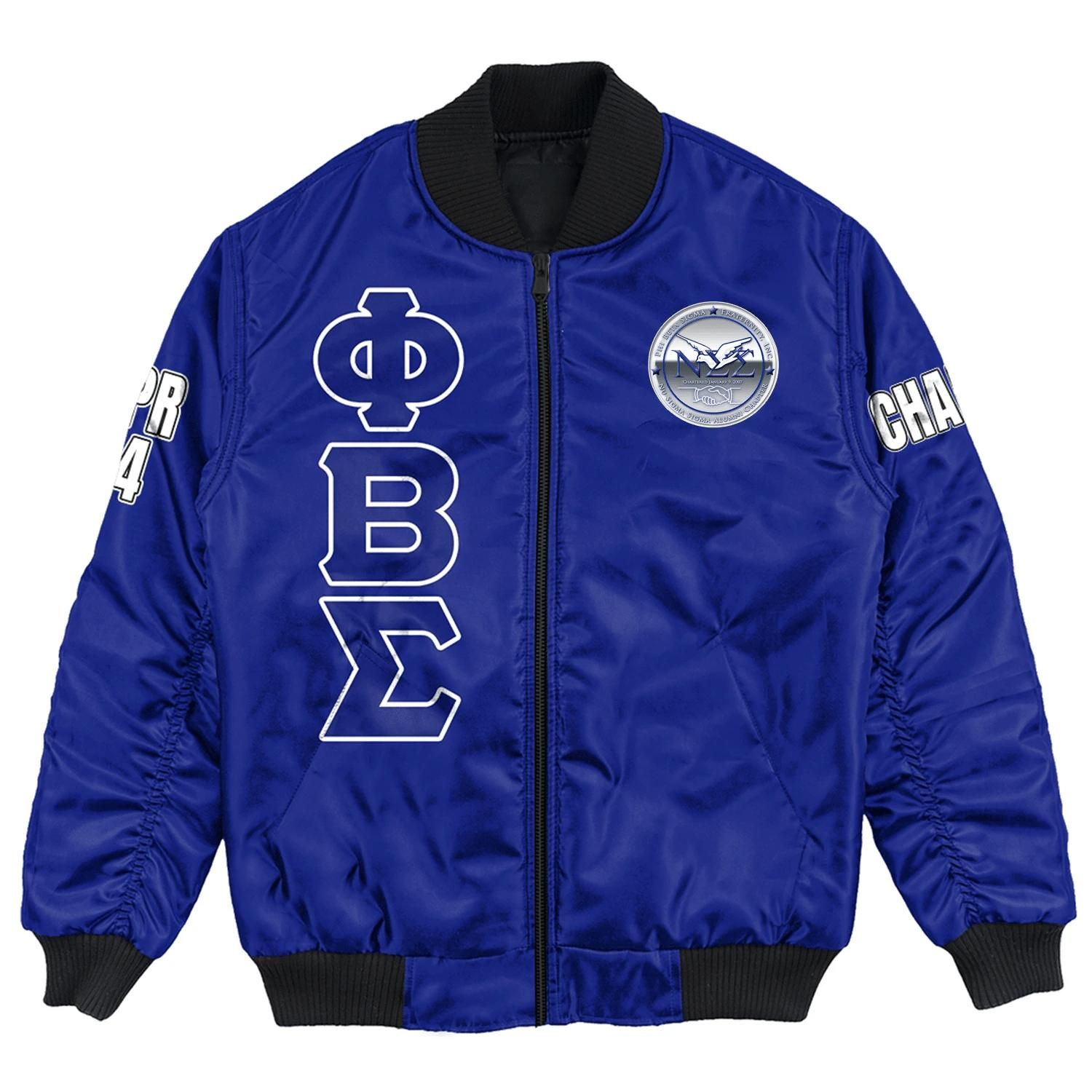 (Custom) Africa Zone Jacket - Nu Sigma Sigma Alumni Chapter Bomber Jackets A31 Bomber Jacket (Custom) Africa Zone Jacket - Nu Sigma Sigma Alumni Chapter Bomber Jackets A31 Bomber Jacket
