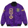 (Custom) Africa Zone Jacket - Omega Psi Phi (Purple) Bomber Jackets A31 Bomber Jacket