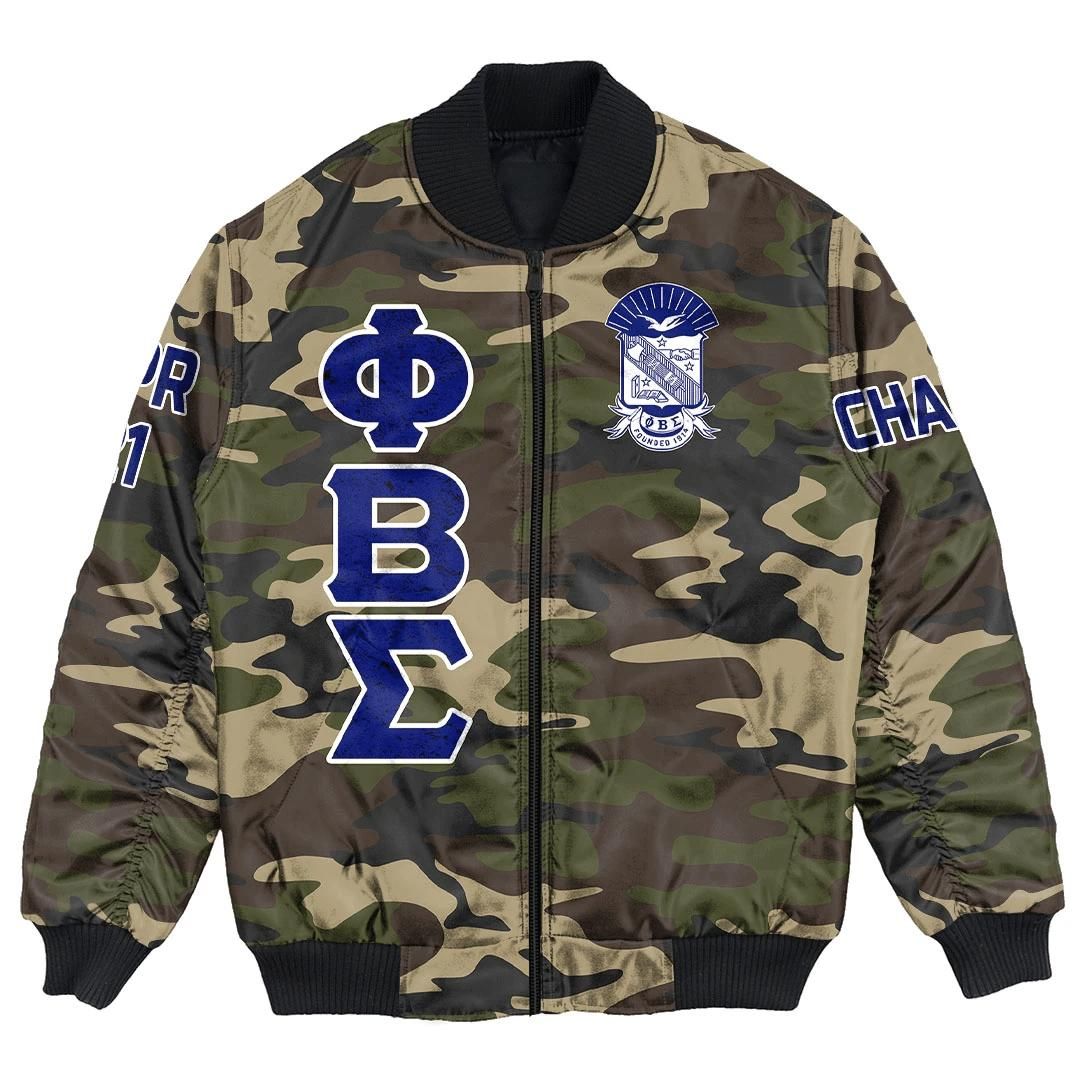 (Custom) Africa Zone Jacket - Phi Beta Sigma Camouflage Bomber Jackets A31 Bomber Jacket (Custom) Africa Zone Jacket - Phi Beta Sigma Camouflage Bomber Jackets A31 Bomber Jacket