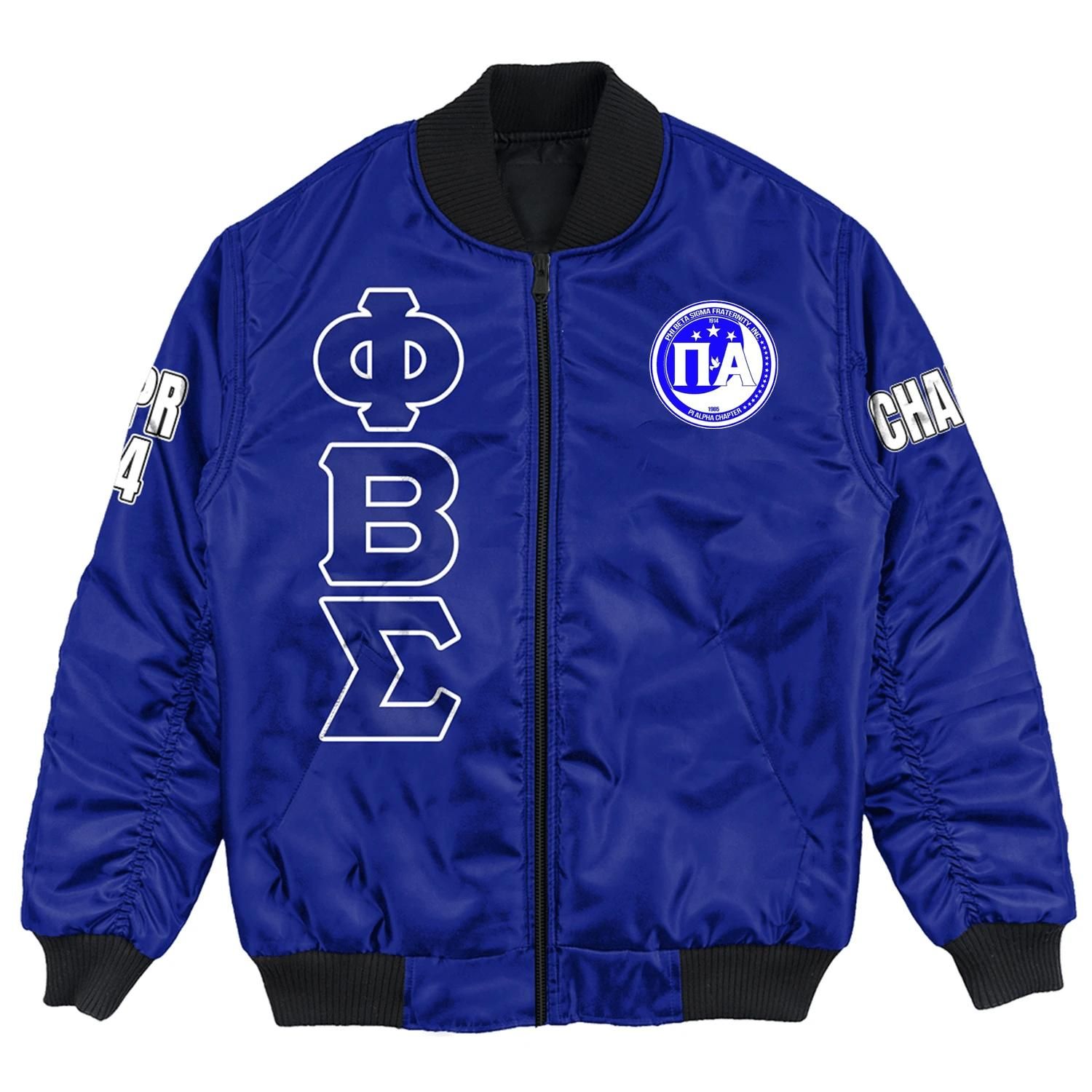 (Custom) Africa Zone Jacket - Pi Alpha Chapter Bomber Jackets A31 Bomber Jacket (Custom) Africa Zone Jacket - Pi Alpha Chapter Bomber Jackets A31 Bomber Jacket