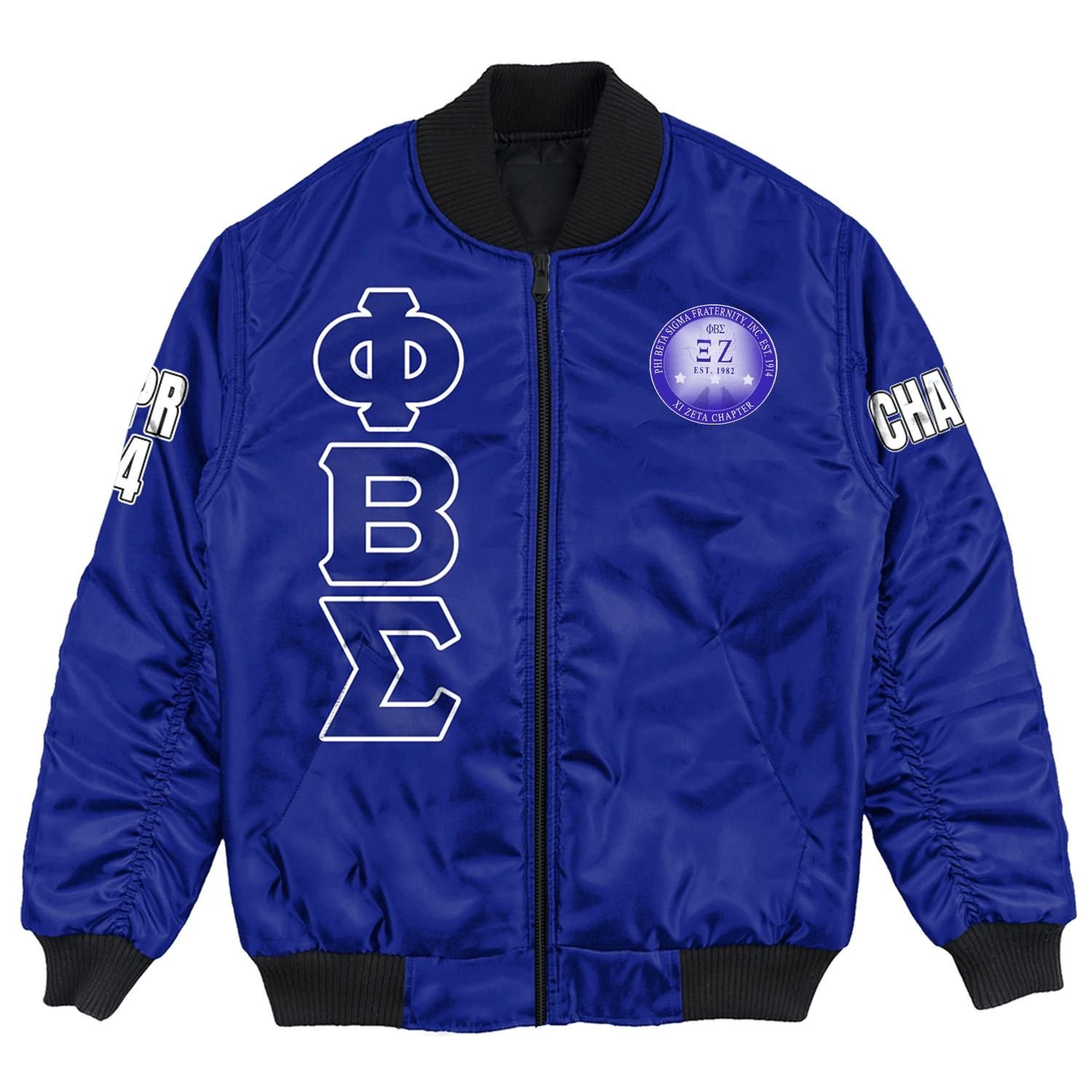 (Custom) Africa Zone Jacket - Xi Zeta Chapter Bomber Jackets A31 Bomber Jacket (Custom) Africa Zone Jacket - Xi Zeta Chapter Bomber Jackets A31 Bomber Jacket