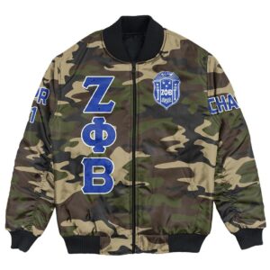(Custom) Africa Zone Jacket - Zeta Phi Beta Camouflage Bomber Jackets A31 Bomber Jacket