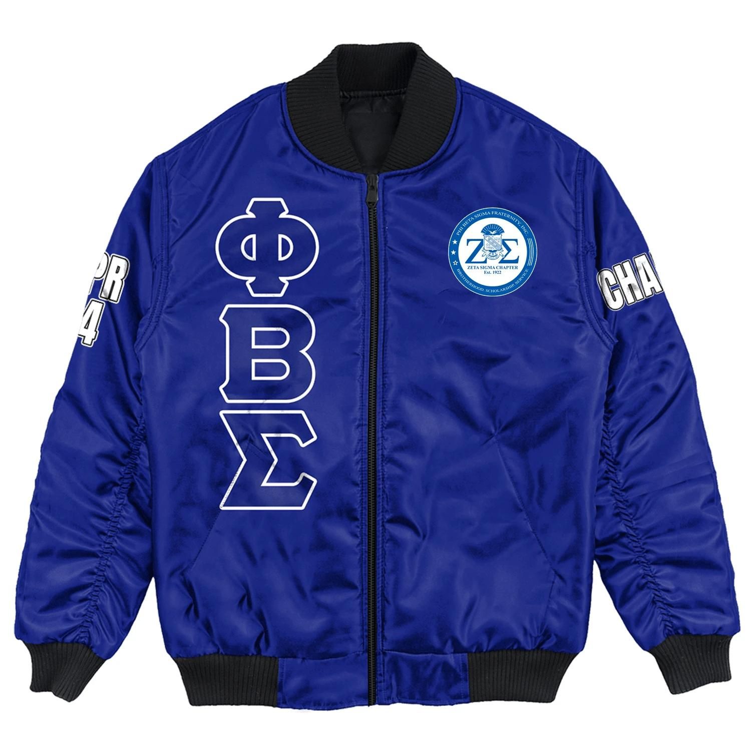 (Custom) Africa Zone Jacket - Zeta Sigma Chapter Bomber Jackets A31 Bomber Jacket (Custom) Africa Zone Jacket - Zeta Sigma Chapter Bomber Jackets A31 Bomber Jacket