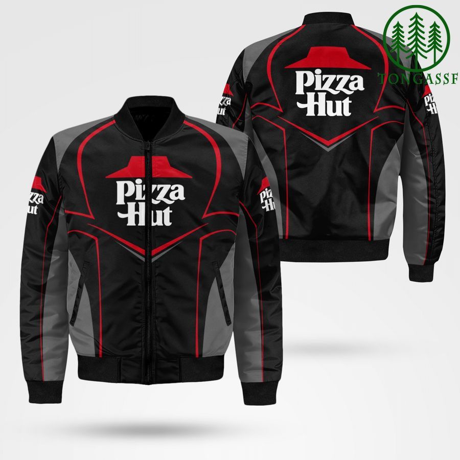 Custom Name Pizza Hut black Bomber Jacket Hoodie T-shirt Bomber Jacket Custom Name Pizza Hut black Bomber Jacket Hoodie T-shirt Bomber Jacket