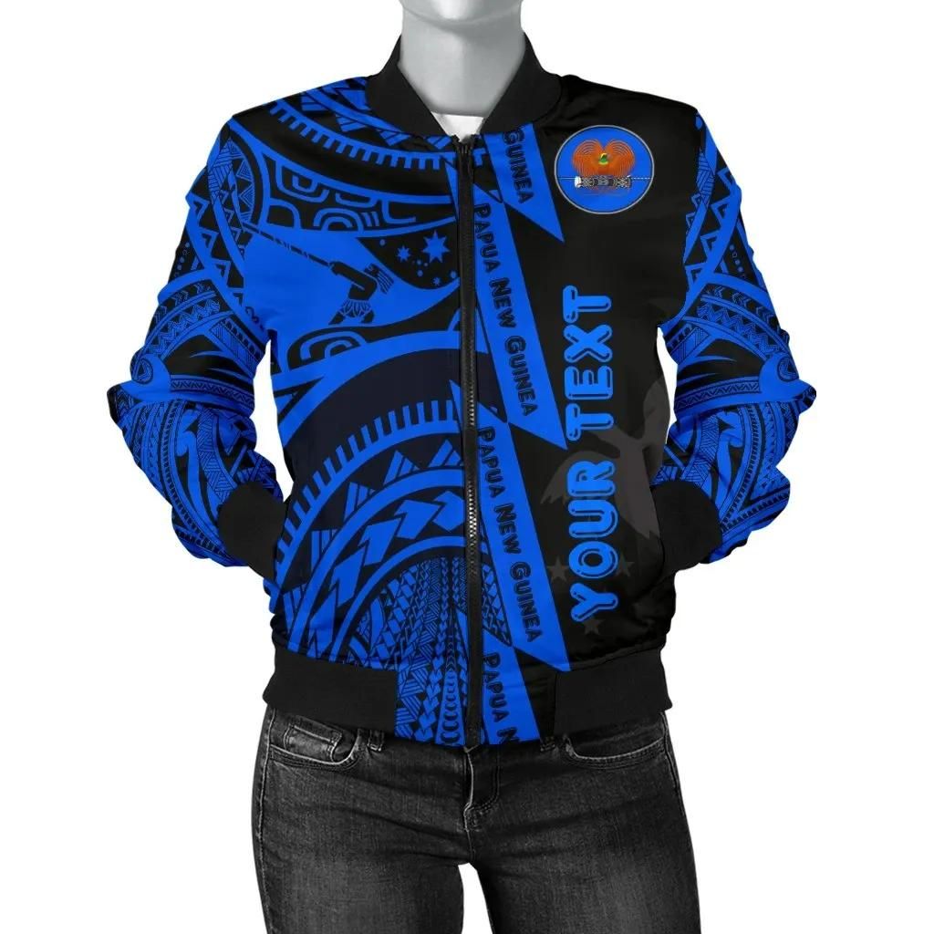 Custom-Polynesian-Guinea-Womens-Bomber-Jacket-Moana-Maui-Tattoo-With-Coat-Of-Arm-Guinea-Blue-BN17-Bomber-Jacket-1
