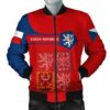 Czech Republic Coat Of Arms Men Bomber Jacket Simple Style J78 Bomber Jacket