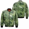 Dachshund Dog Pattern Camouflage Color Style For Dog Lover 3D T Shirt Hoodie Sweater Jersey Bomber Jacket Model 1516 Bomber Jacket