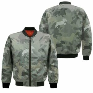 Dachshund Pattern Camouflage Style For Dog Lover 3D Sweater 3D Printed Hoodie Bomber Jacket Model 1520 Bomber Jacket