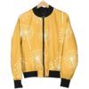 Dandelion Yellow Pattern Print Women Casual Bomber Jacket