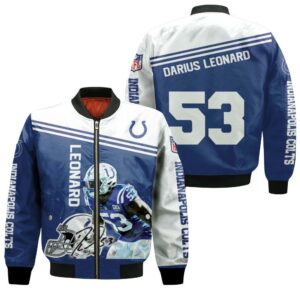 Darius Leonard Colts 3D T Shirt Hoodie Bomber Jacket