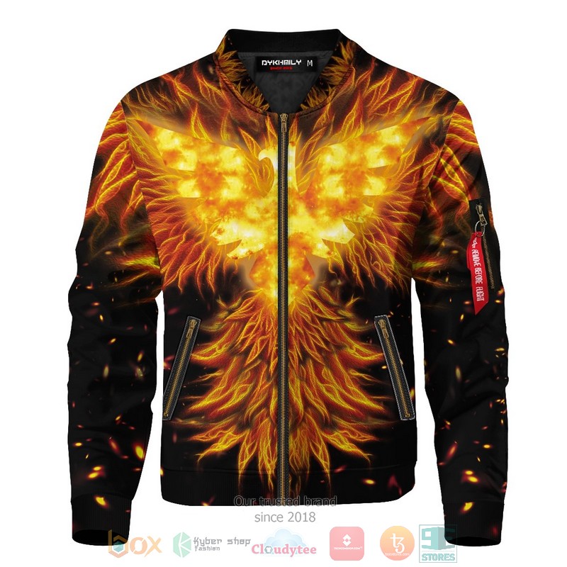Dark Phoenix Flame Bomber Jacket Dark Phoenix Flame Bomber Jacket
