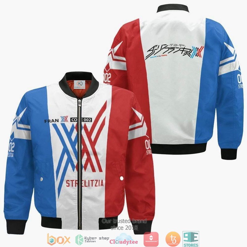 Darling In The Franxx Strelitzia Anime 3D Bomber Jacket Darling In The Franxx Strelitzia Anime 3D Bomber Jacket