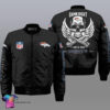 Denver Broncos Black All Over Printed Bomber Jacket