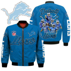 Detroit Lions Players Nfl Bomber Jacket